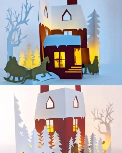 Farmhouse 3D Christmas Cards 3D Christmas Card Family wellness home Smiles