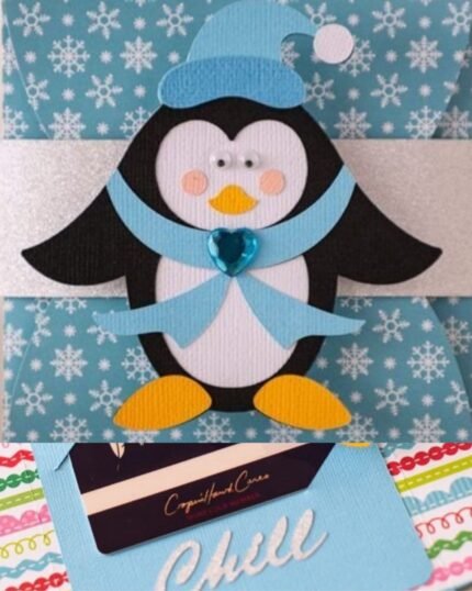 Penguin Gift Card Holder 3D Christmas Cards Family wellness home Smiles
