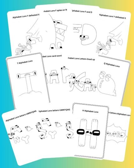 Alphabet Lore coloring pagesdownload ABC Alphabet Coloring Pages for Kids Mindset family happines