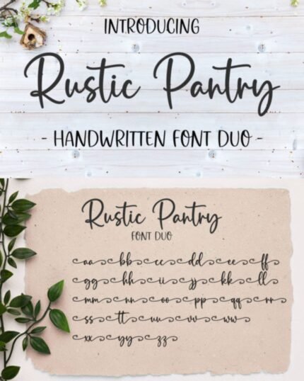 Rustic Pantry Font Growth Mindset family happiness