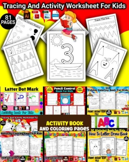 Kids Activity Book Coloring Pagesdownload best Cool Fonts Growth Mindset family happines