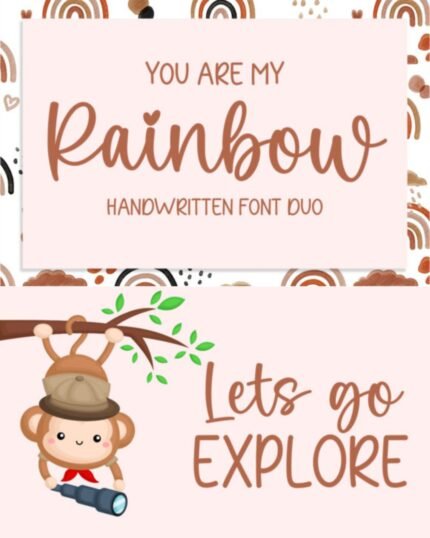 You Are My Rainbow Font download best Cool Fonts Growth Mindset family happines